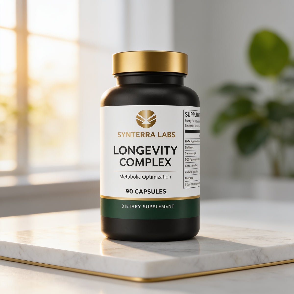 Longevity Complex sfeer supplement met 90 capsules van Synterra Labs